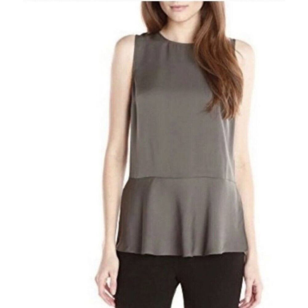 Theory Top Sleeveless Grey Silk Size M